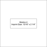 modico 4 stamp imprint size