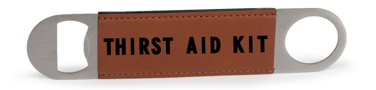 Leatherette Bottle Opener - Custom Engraved 1.5"x7"
