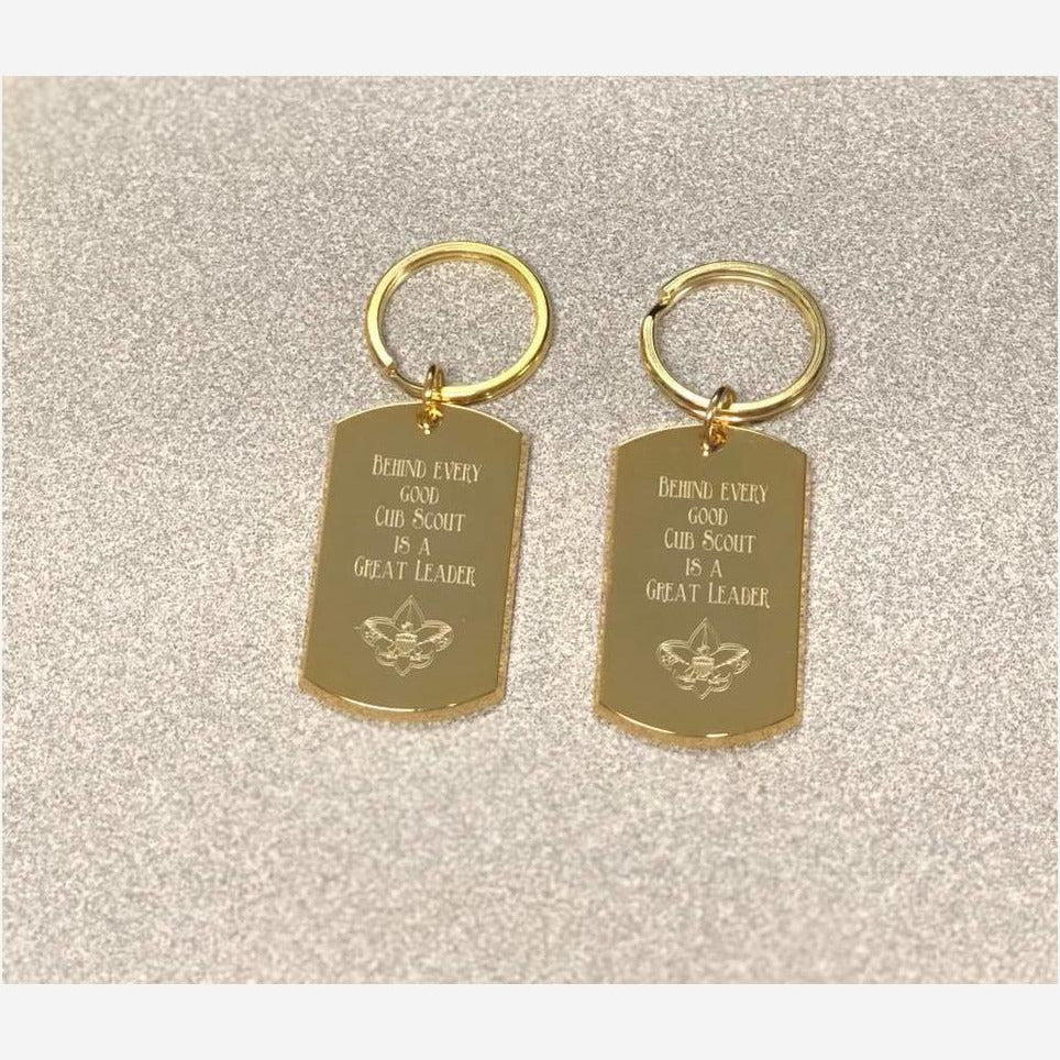 Dim Gray Gold Plated Keychain