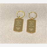 Dim Gray Gold Plated Keychain