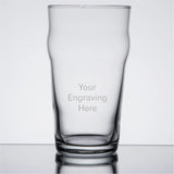 English pub drinking glass with