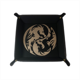 Black Leatherette Snap Dice Tray