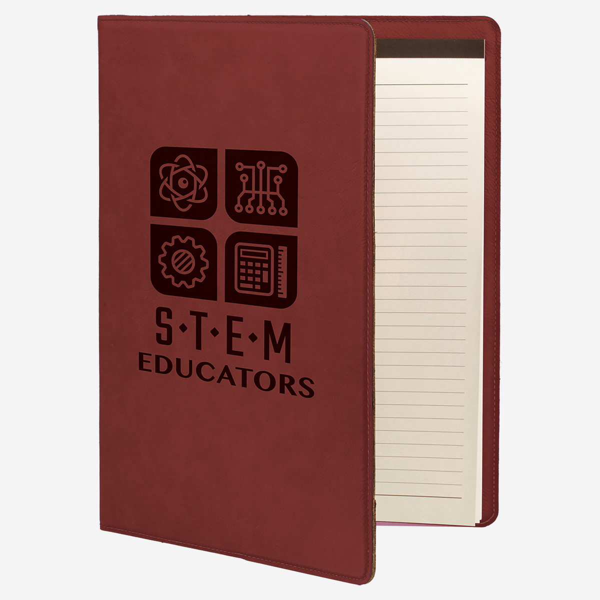 9 1/2" x 12" Laserable Leatherette Portfolio with Notepad