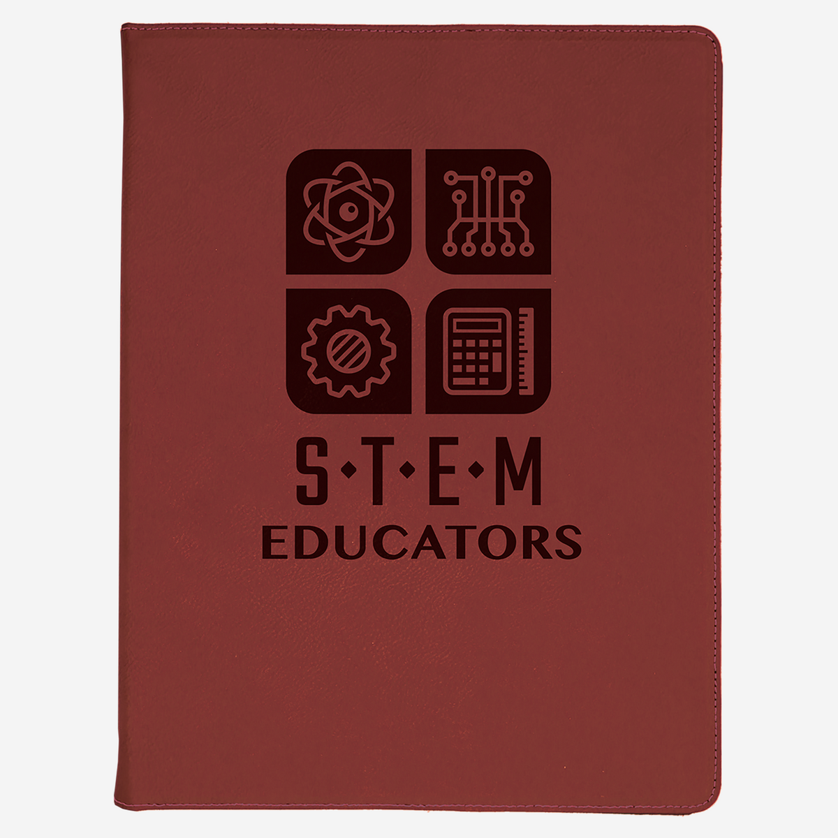 9 1/2" x 12" Laserable Leatherette Portfolio with Notepad