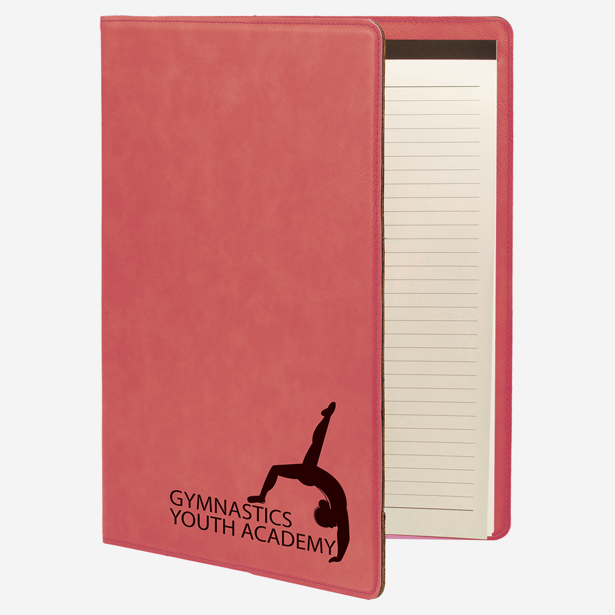 Maroon 9 1/2" x 12" Laserable Leatherette Portfolio with Notepad