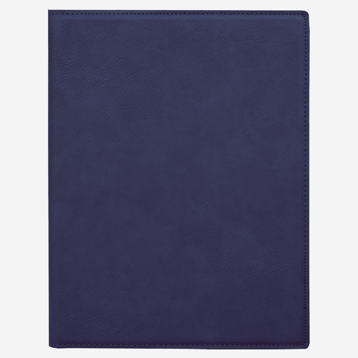 7" x 9" Laserable Navy Blue  Leatherette Small Portfolio with Notepad closed with no engraving