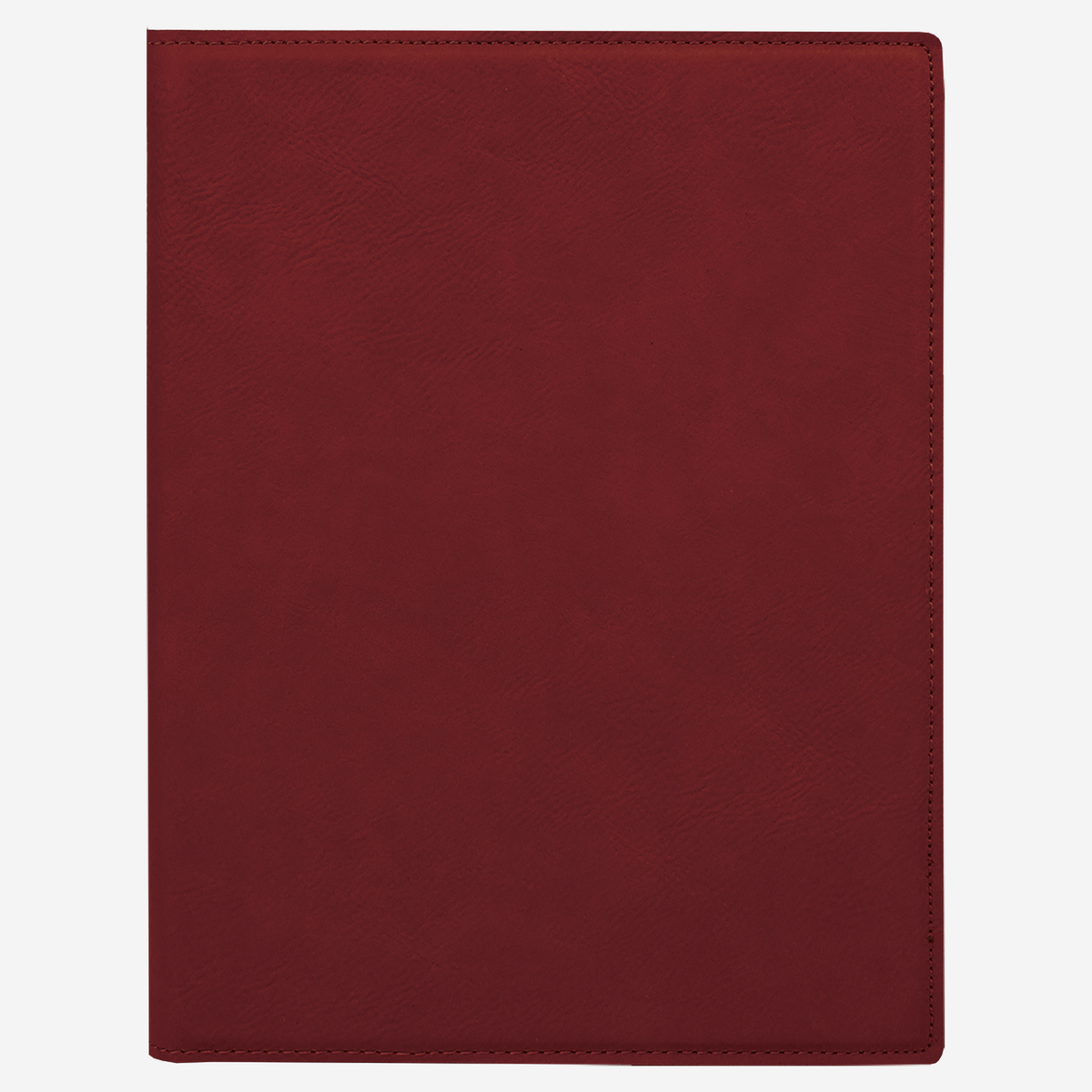 7" x 9" LaserableRose  Leatherette Small Portfolio with Notepad front view no engraving
