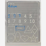 Dark Gray Name/Shapes/Numbers Tracing Board