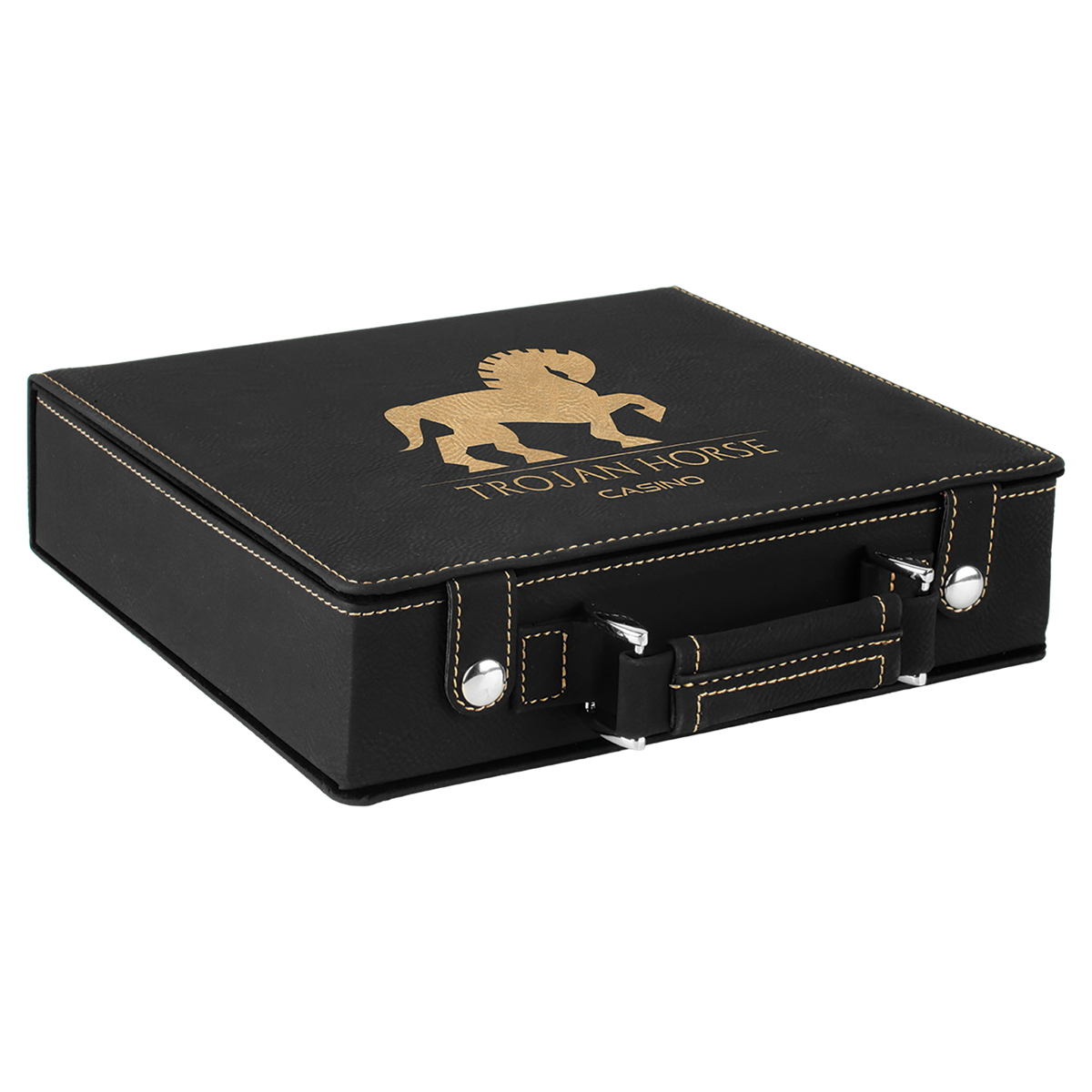 Laserable Leatherette 100 Chip Poker Set