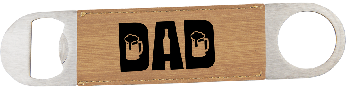 Leatherette Bottle Opener - Custom Engraved 1.5"x7"