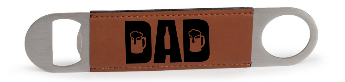 Leatherette Bottle Opener - Custom Engraved 1.5"x7"