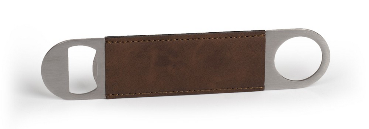Leatherette Bottle Opener - Custom Engraved 1.5"x7"