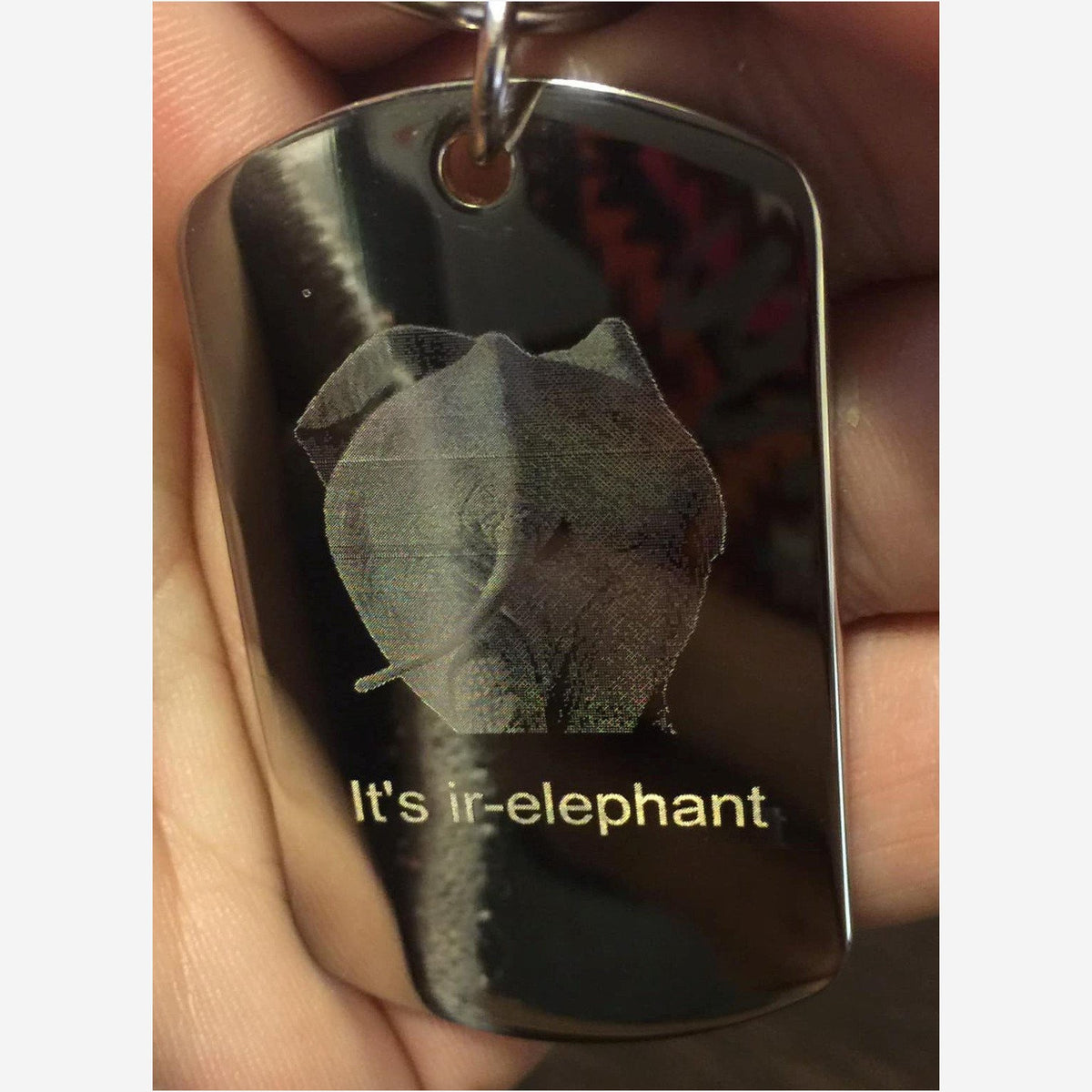 Dim Gray Gold Plated Keychain