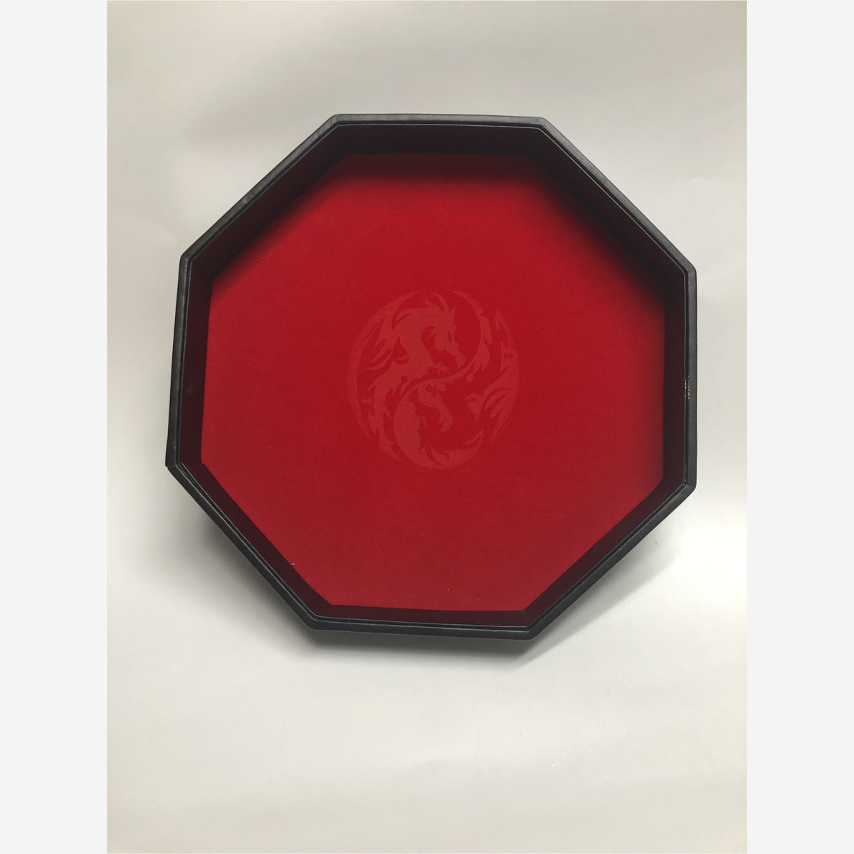 Brown Red Velvet Octagonal Dice Tray