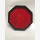 Brown Red Velvet Octagonal Dice Tray