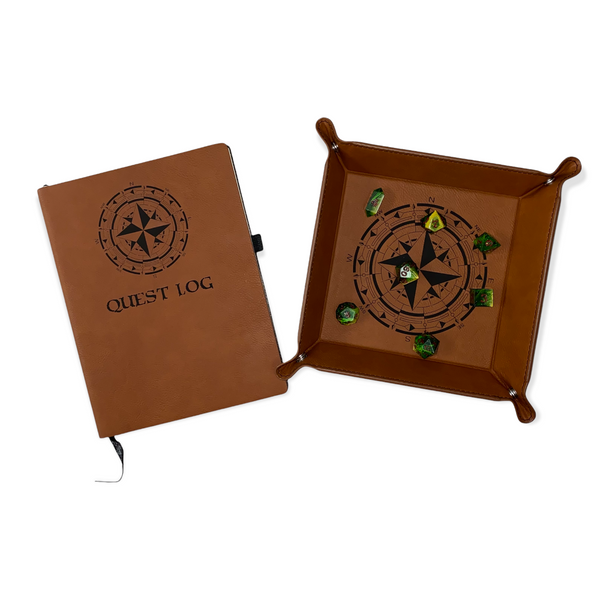 Quest Log Book & Dice Tray Bundle