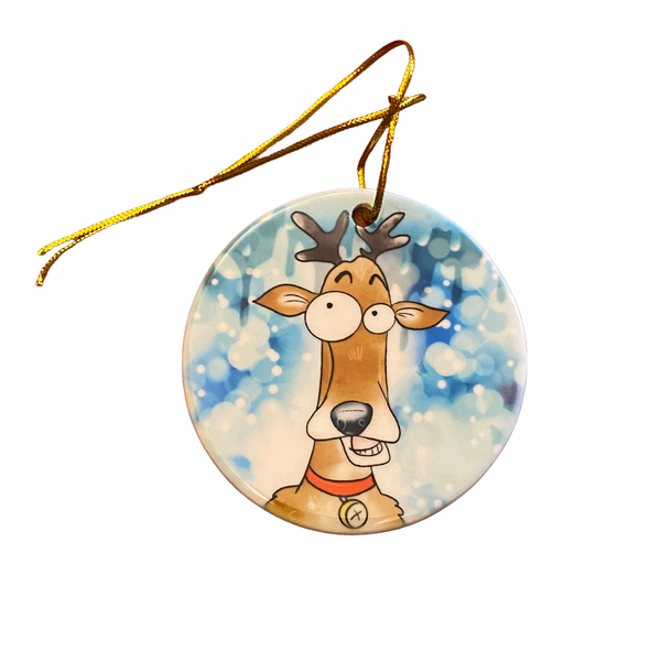 looney reindeer ornament