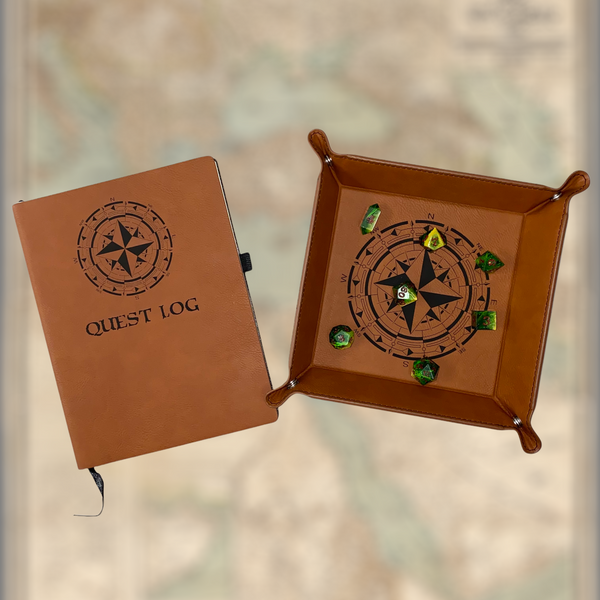 Quest Log Book & Dice Tray Bundle