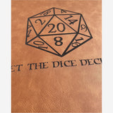 White Smoke Leatherette Dice Mat