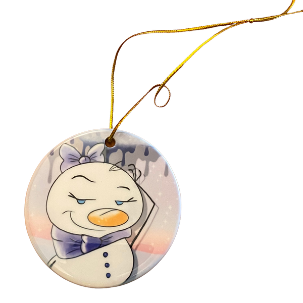 looney snowgirl ornament