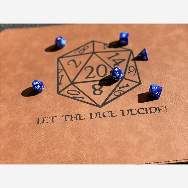 White Smoke Leatherette Dice Mat