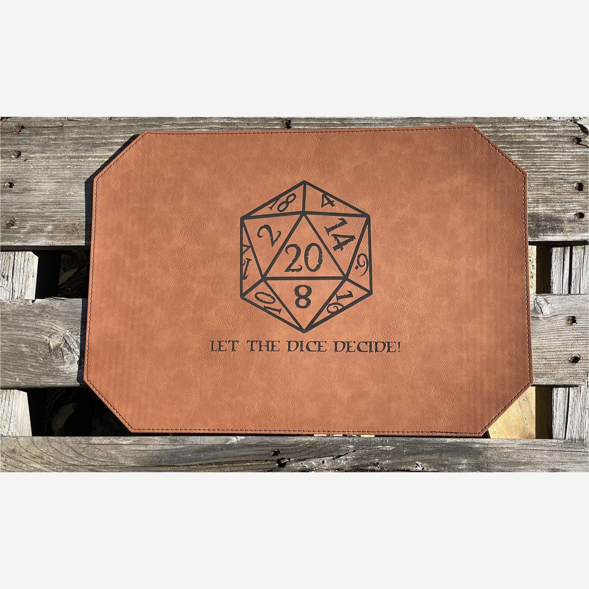 White Smoke Leatherette Dice Mat