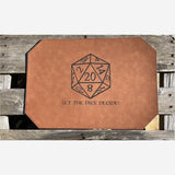 White Smoke Leatherette Dice Mat