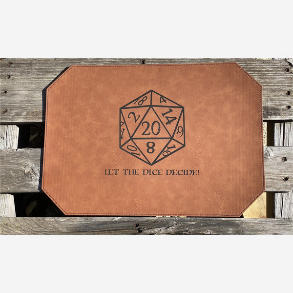 White Smoke Leatherette Dice Mat