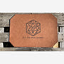 White Smoke Leatherette Dice Mat