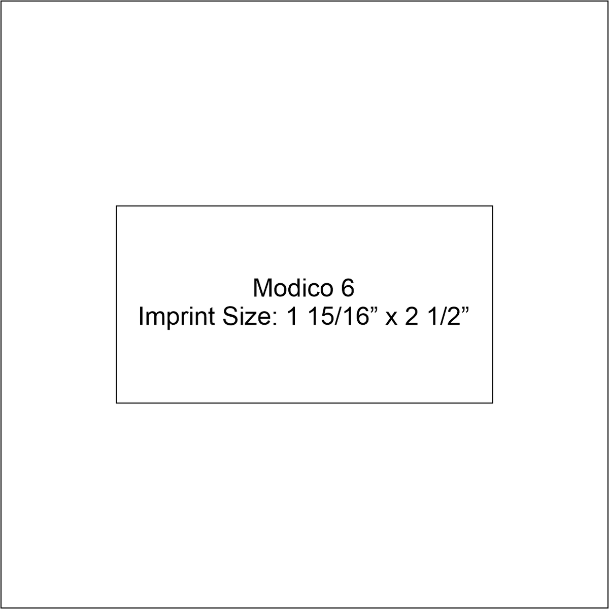 Modico 6 Stamp imprint size