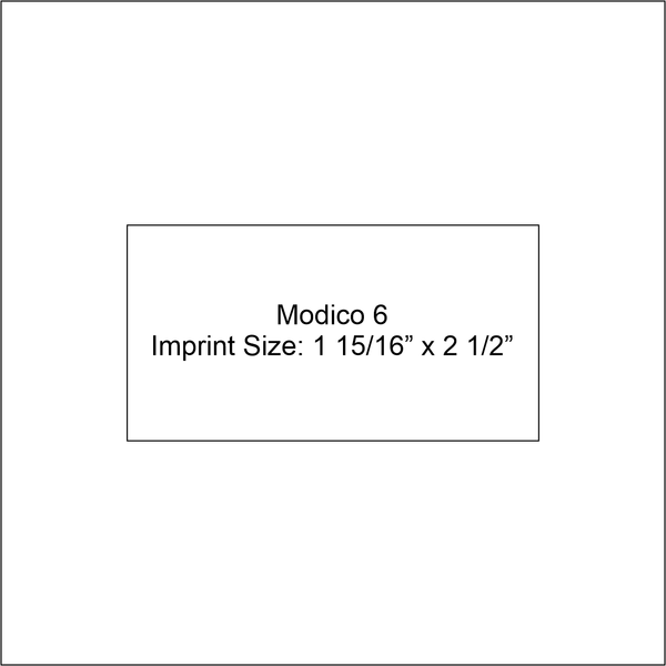 Modico 6 Stamp imprint size