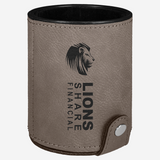 Dim Gray Leatherette Dice Cup with Storage