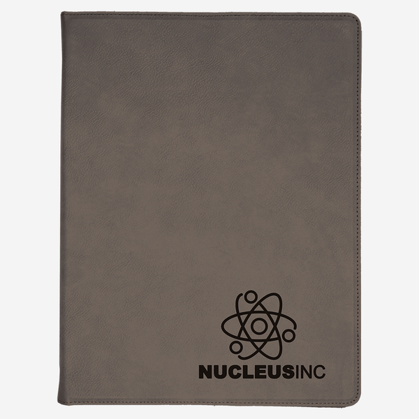 9 1/2" x 12" Laserable Leatherette Portfolio with Notepad