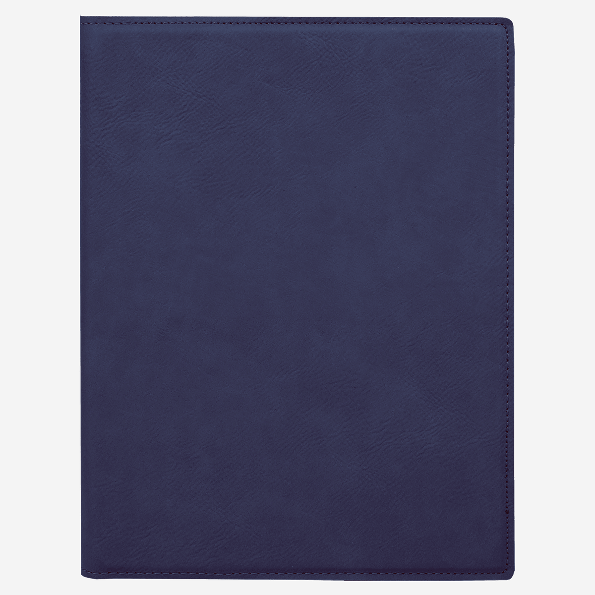 7" x 9" Laserable Navy Blue  Leatherette Small Portfolio with Notepad closed with no engraving