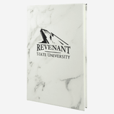white marble leatherette journal 5.25