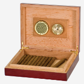 White Smoke Rosewood Piano Finish Humidor with Hygrometer