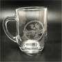 clear glass coffee mug with engraving