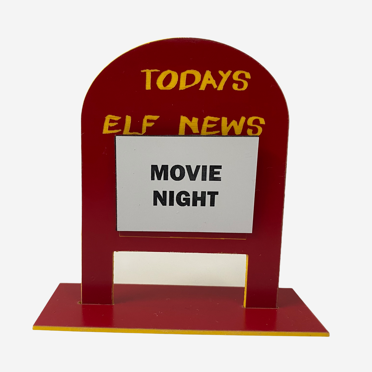 Elf News Sign with Changeable Signs