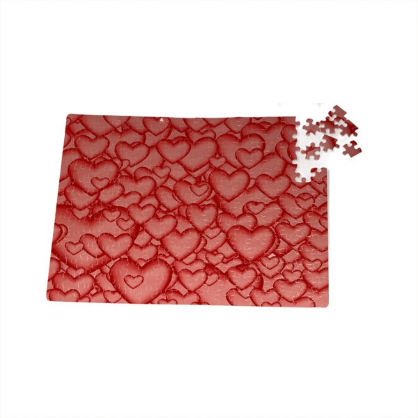 custom heart valentine 252 piece cardboard puzzle