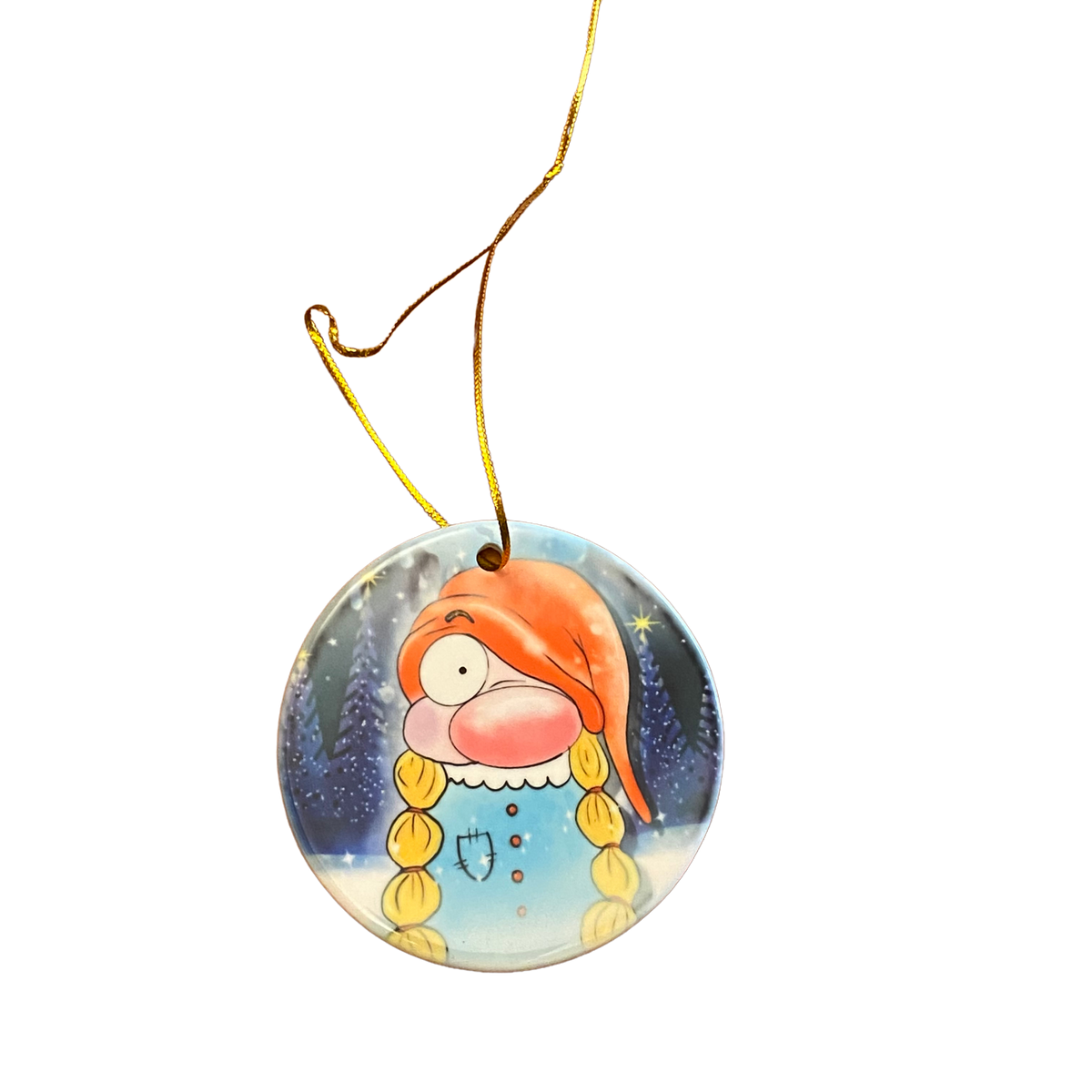 2.5” Round Ceramic Looney Christmas Ornaments