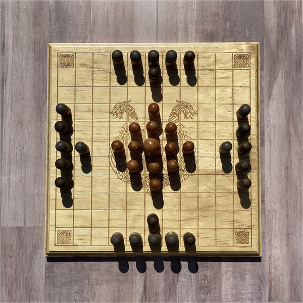 Tan Hnefatafl / Viking Chess Custom Board Game