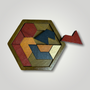 Wooden Hexagon Tangram Puzzle
