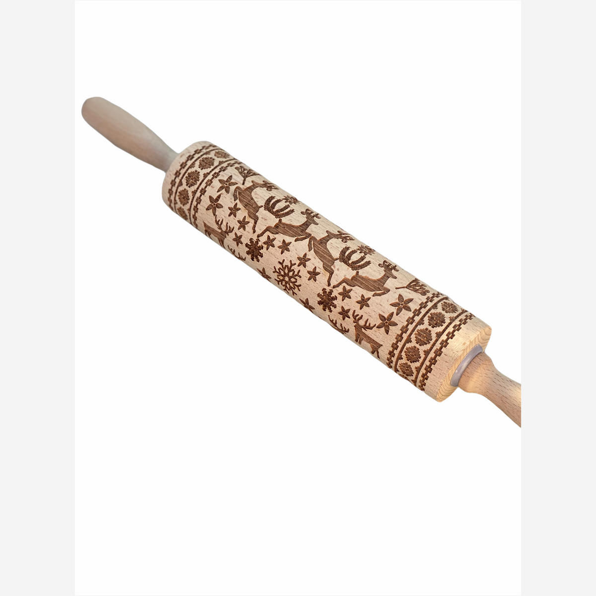 Dim Gray Holiday Rolling Pin