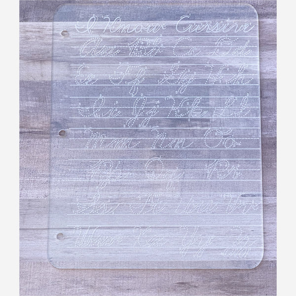 Light Steel Blue Cursive Tracing Board