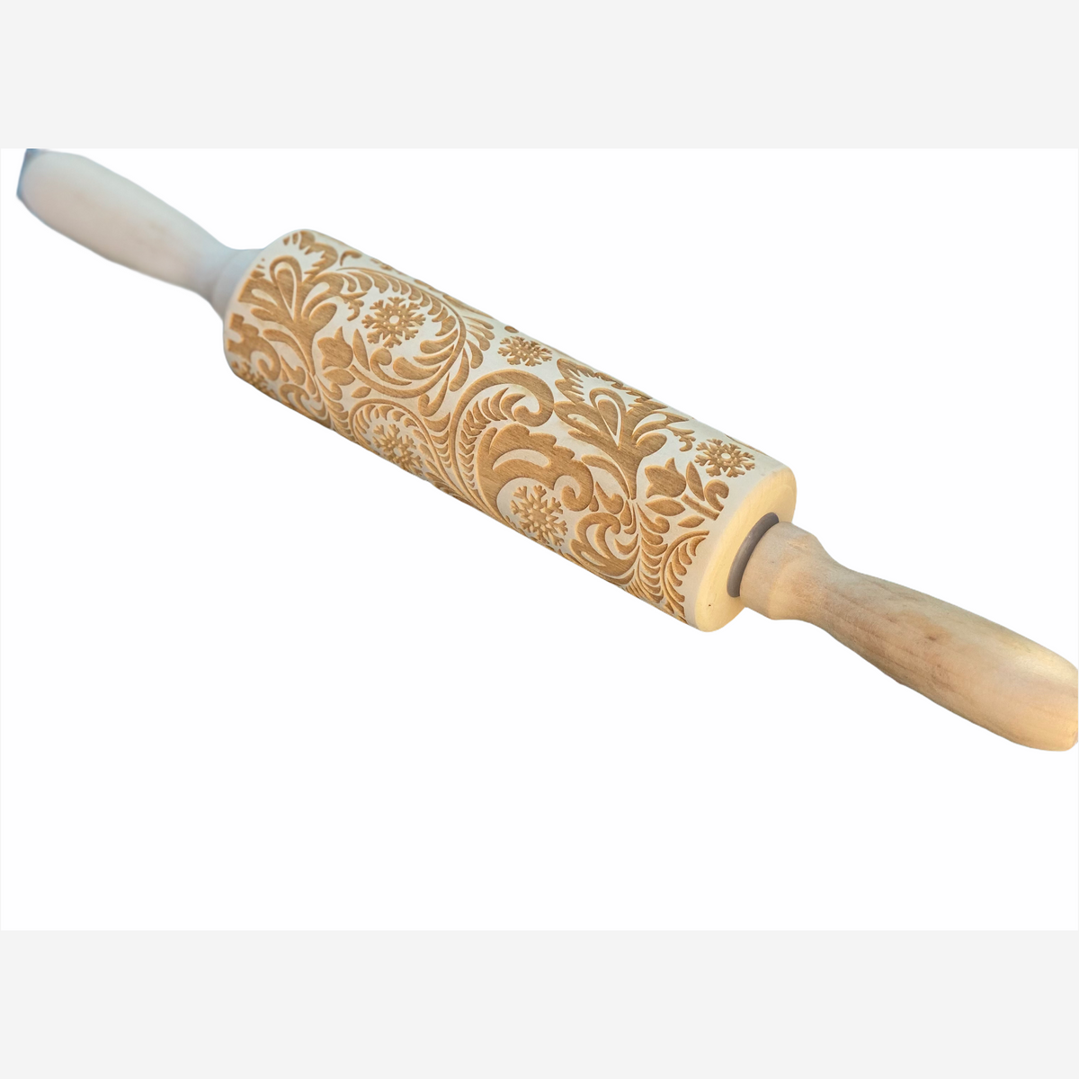 Rosy Brown Paisley Rolling Pin