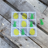 Dark Khaki Acrylic Easter Tic Tac Toe
