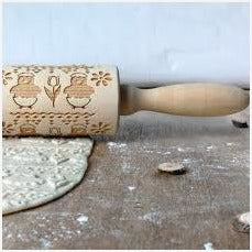 Dim Gray Embossed/Engraved Baby Chick Rolling Pin